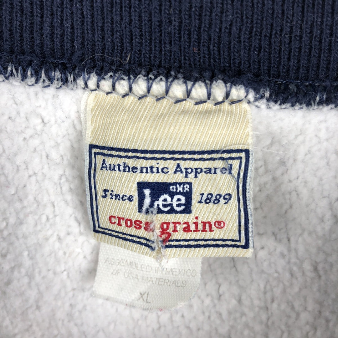 Vintage Lee Cross Grain Advertising Sweatshirt from the 90'S to 00s, Men's XL cotton gray type Vintage Second Hand