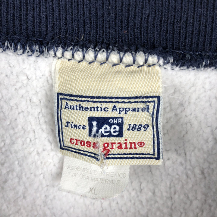 Vintage Lee Cross Grain Advertising Sweatshirt from the 90'S to 00s, Men's XL cotton gray type Vintage Second Hand