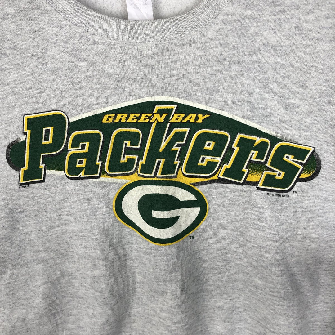 Vintage 90'S BVD NFL Green Bay Packers sweatshirt, men's size XL cotton gray type Vintage Second Hand