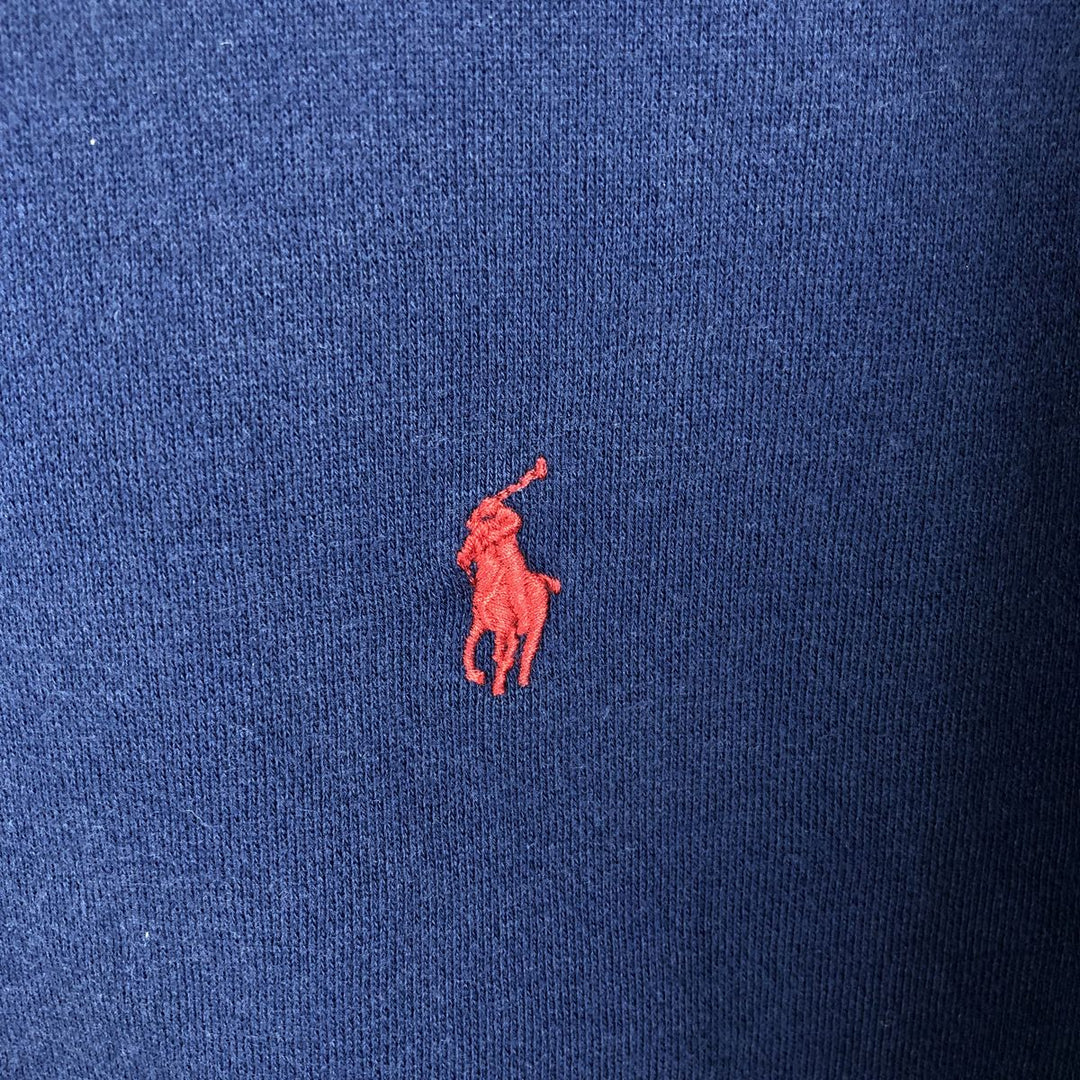 Ralph Lauren POLO by Ralph Lauren One Point Logo Sweatshirt Trainer Men's S Size cotton Navy blue Vintage Second Hand