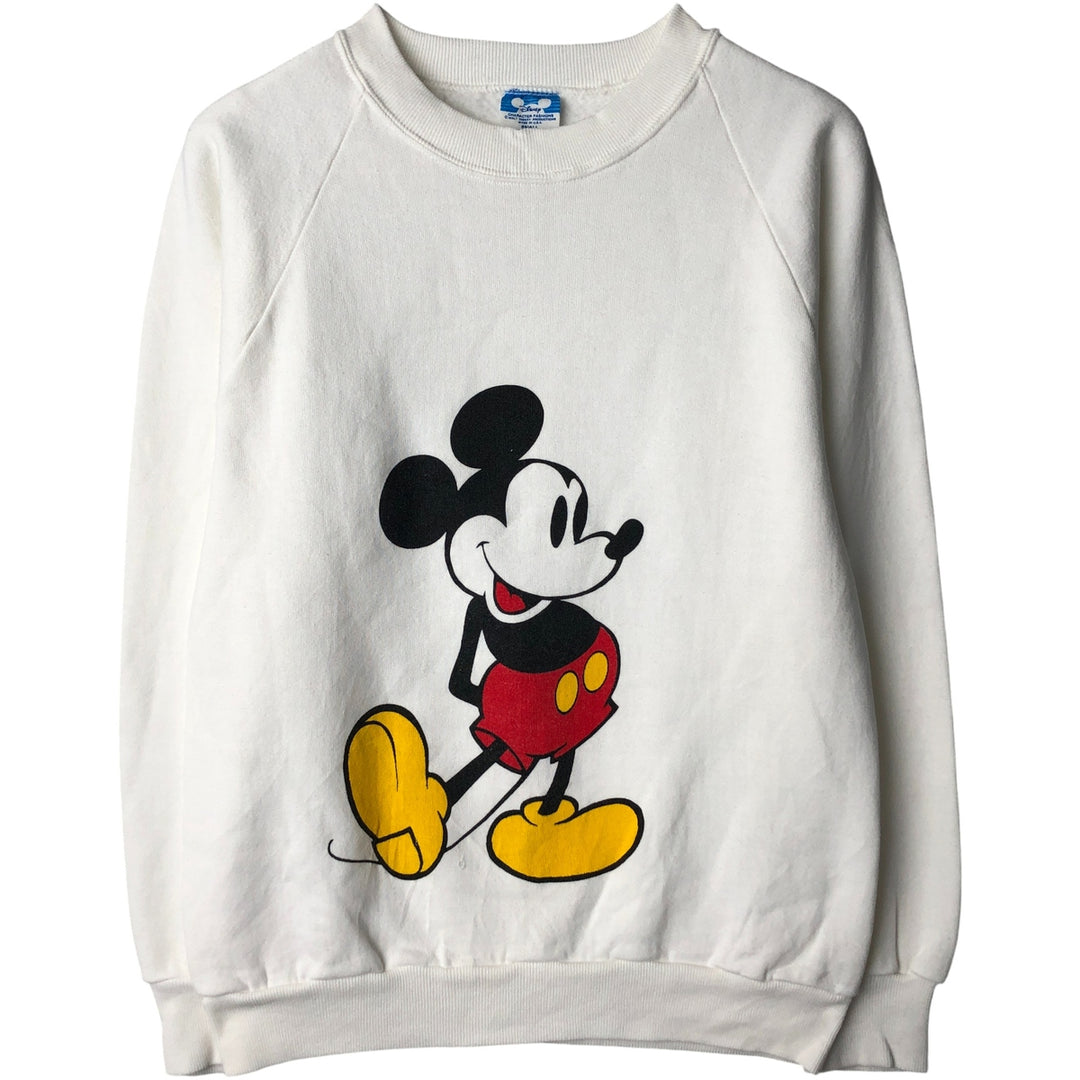 Disney Mickey Mouse character sweatshirt, Made in USA, Men's size S cotton white type Vintage Second Hand
