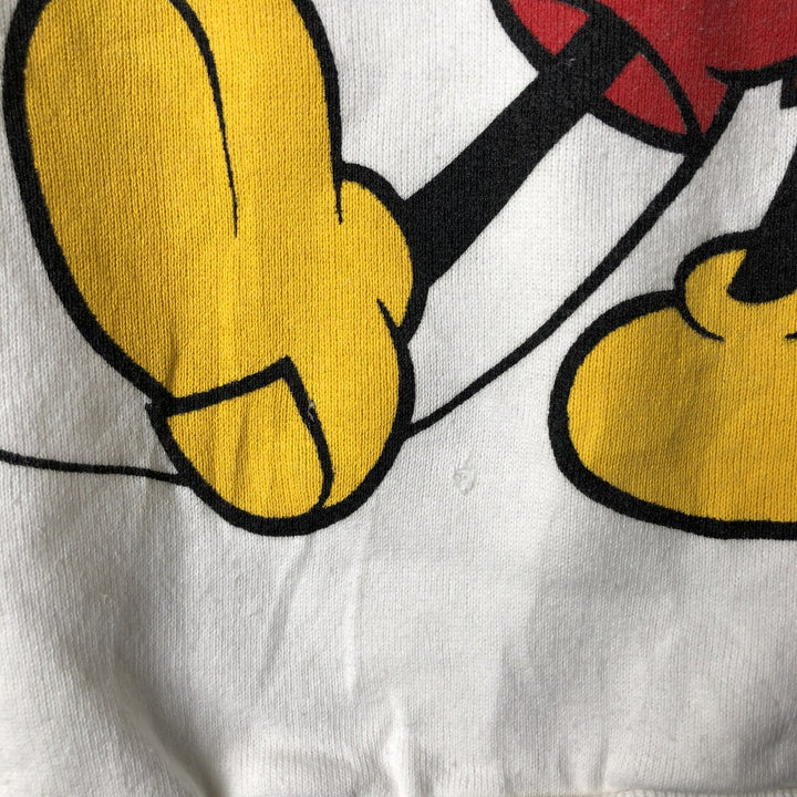 Disney Mickey Mouse character sweatshirt, Made in USA, Men's size S cotton white type Vintage Second Hand