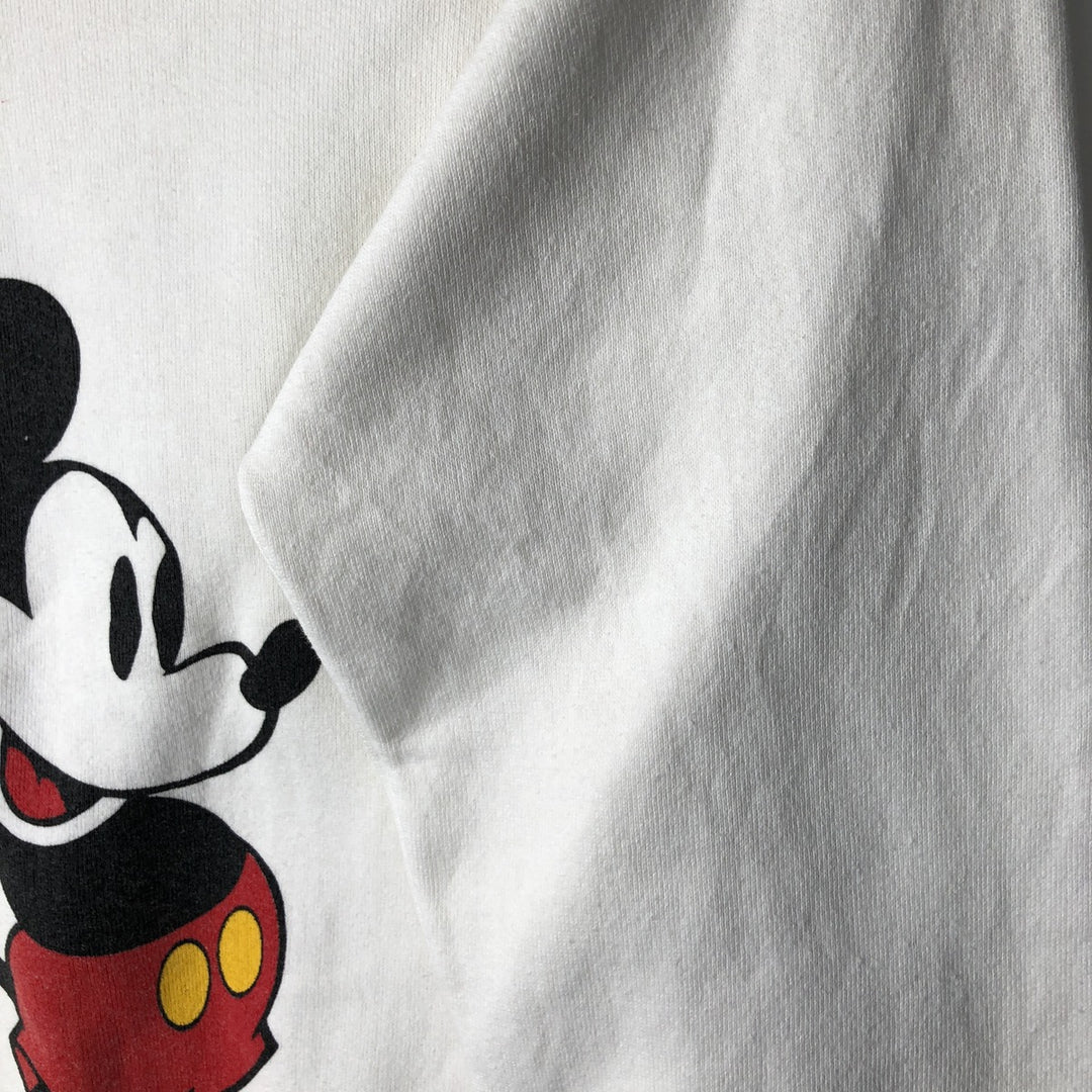 Disney Mickey Mouse character sweatshirt, Made in USA, Men's size S cotton white type Vintage Second Hand