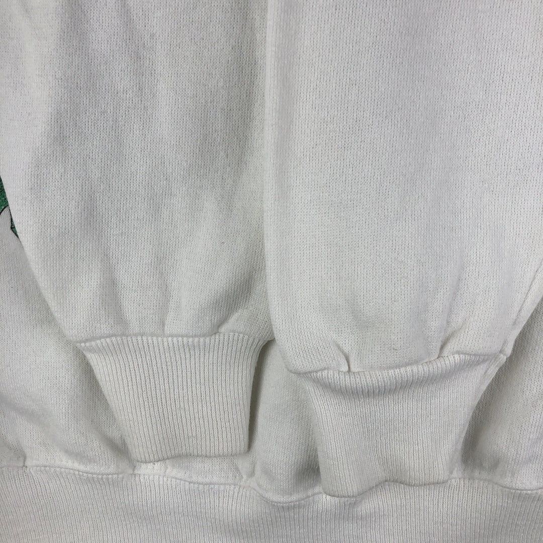 Vintage 90'S Hanes Animal Print Sweatshirt, Made in USA, Men's Size L cotton white type Vintage Second Hand