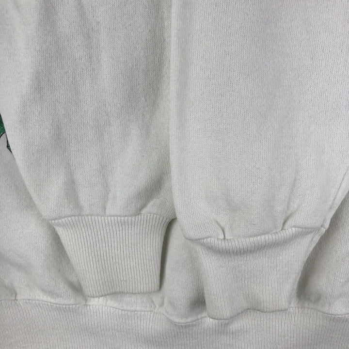 Vintage 90'S Hanes Animal Print Sweatshirt, Made in USA, Men's Size L cotton white type Vintage Second Hand