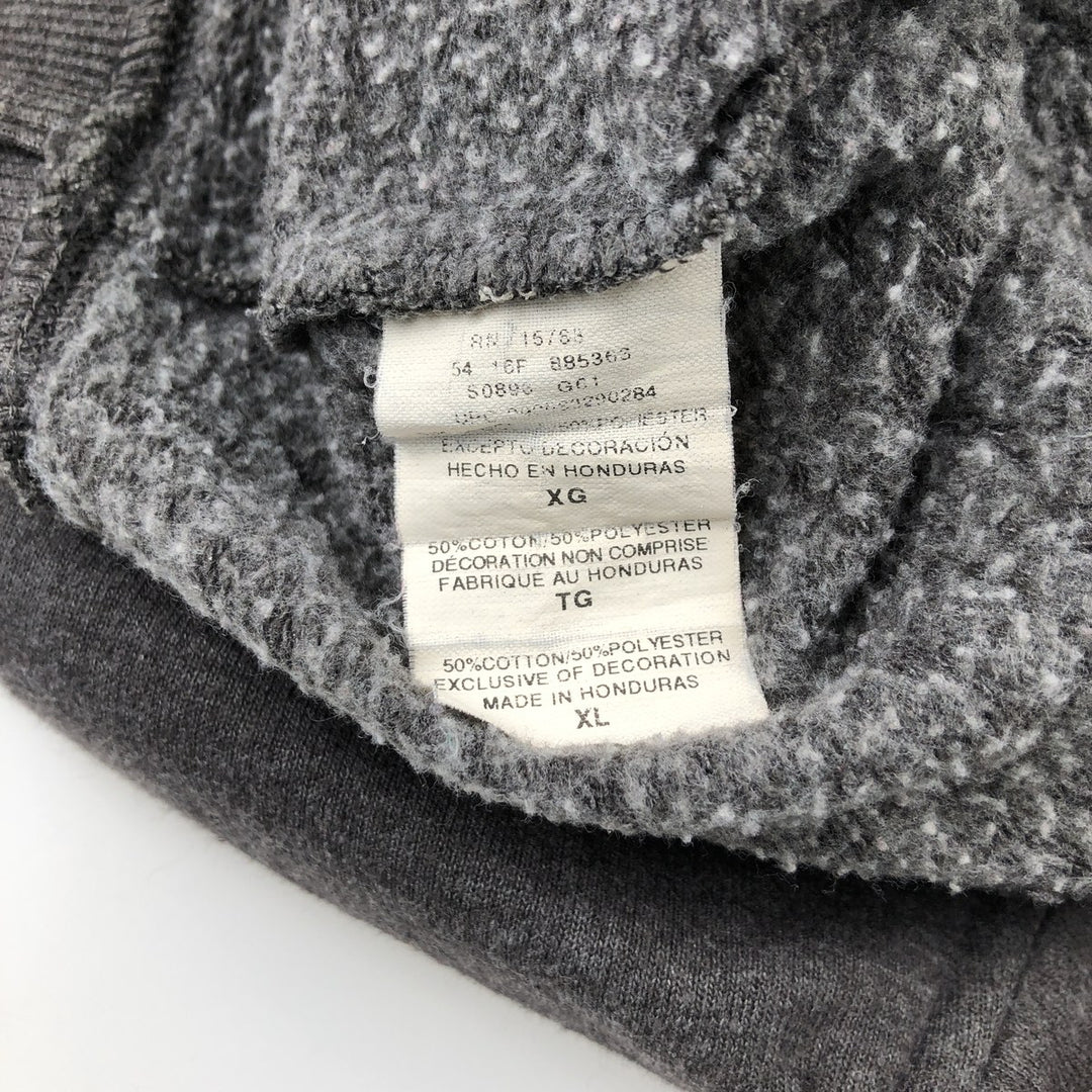 Champion Authentic Half-Zip Sweatshirt, Men's XL cotton Charcoal Vintage Second Hand