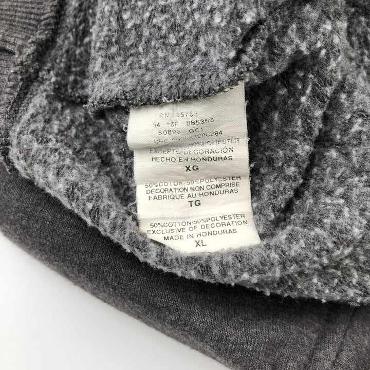 Champion Authentic Half-Zip Sweatshirt, Men's XL cotton Charcoal Vintage Second Hand