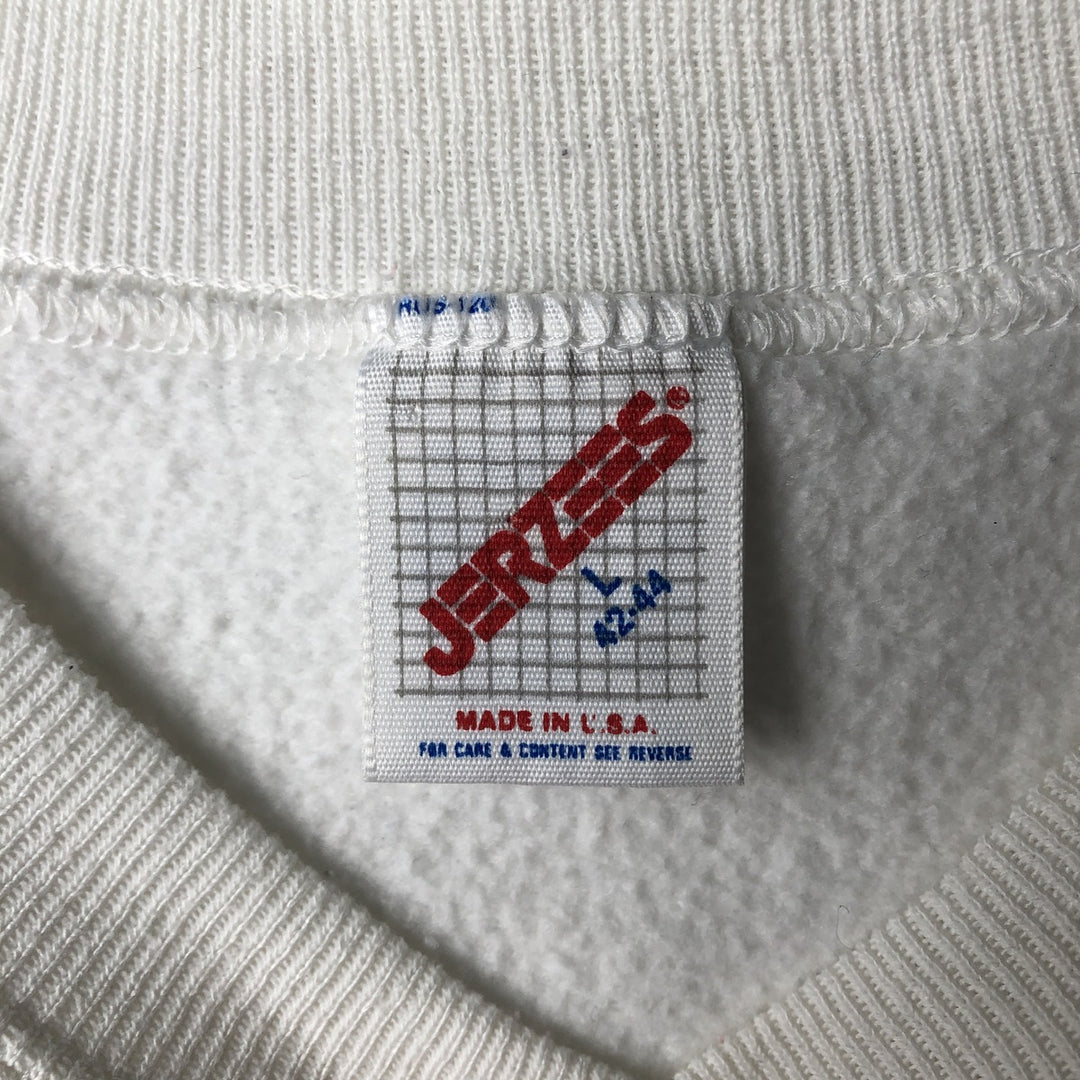 Vintage 90'S Jerseys Mickey Mouse character sweatshirt, made in the USA, size L, men's cotton white type Vintage Second Hand