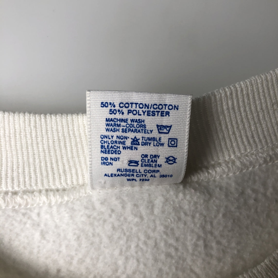 Vintage 90'S Jerseys Mickey Mouse character sweatshirt, made in the USA, size L, men's cotton white type Vintage Second Hand