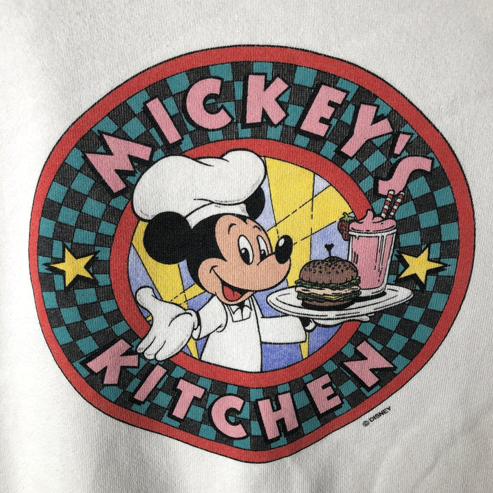 Vintage 90'S Jerseys Mickey Mouse character sweatshirt, made in the USA, size L, men's cotton white type Vintage Second Hand
