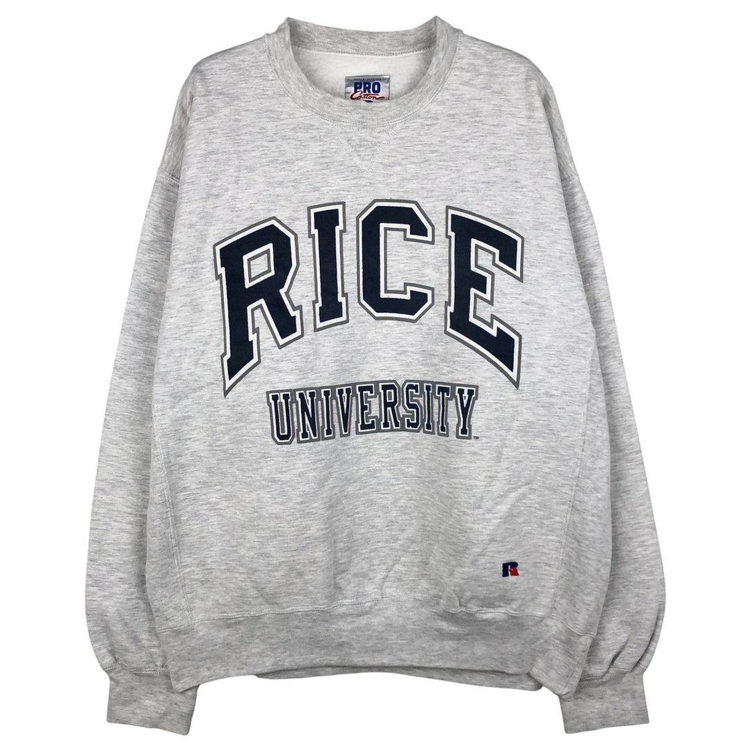 90'S Russell PRO COTTON college sweatshirt, made in the USA, men's size L, vintage cotton gray type Vintage Second Hand
