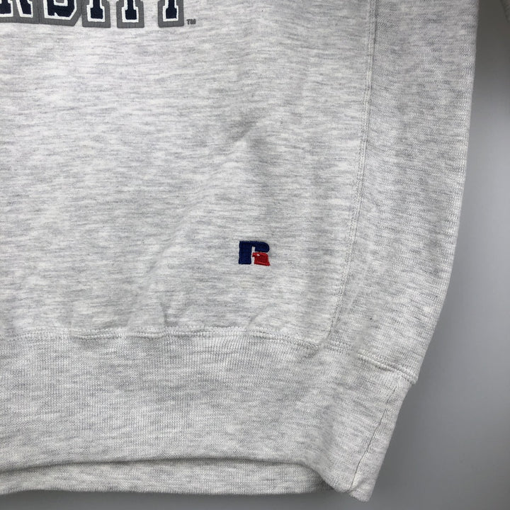 90'S Russell PRO COTTON college sweatshirt, made in the USA, men's size L, vintage cotton gray type Vintage Second Hand