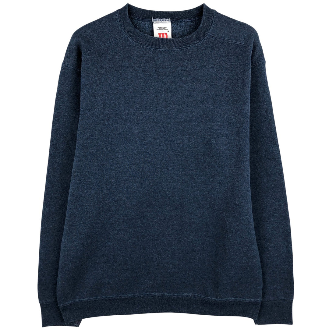 Wilson plain blank sweatshirt from the 2000s, size M, men's polyester navy blue type Vintage Second Hand