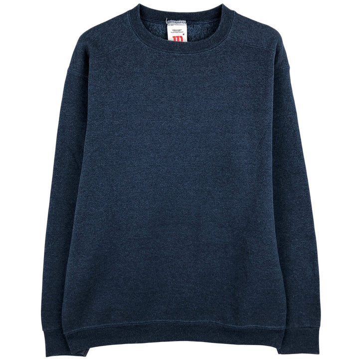 Wilson plain blank sweatshirt from the 2000s, size M, men's polyester navy blue type Vintage Second Hand