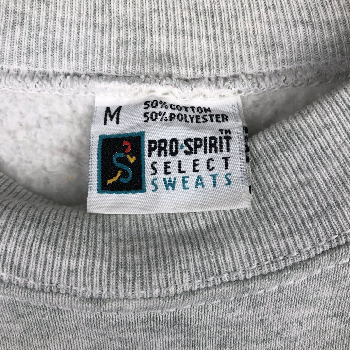 Vintage 90'S PRO SPIRIT SELECT SWEATS plain blank sweatshirt, made in the USA, men's size M cotton gray type Vintage Second Hand