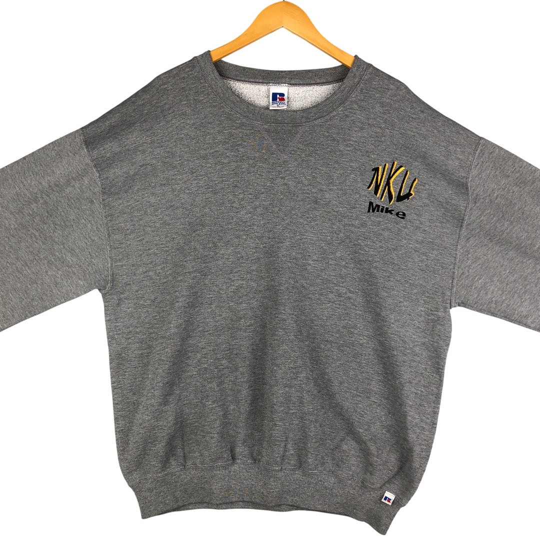 90'S Russell sweatshirt, men's size XL, vintage polyester gray type Vintage Second Hand