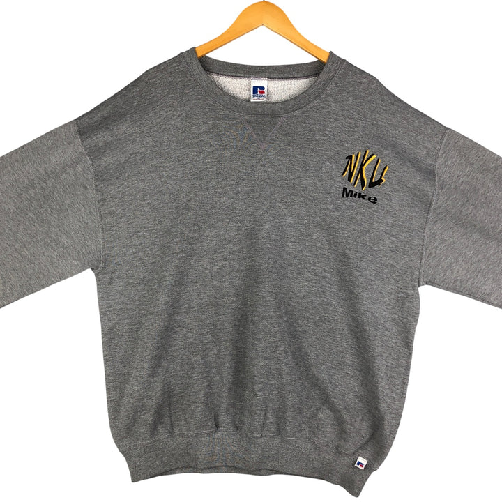 90'S Russell sweatshirt, men's size XL, vintage polyester gray type Vintage Second Hand