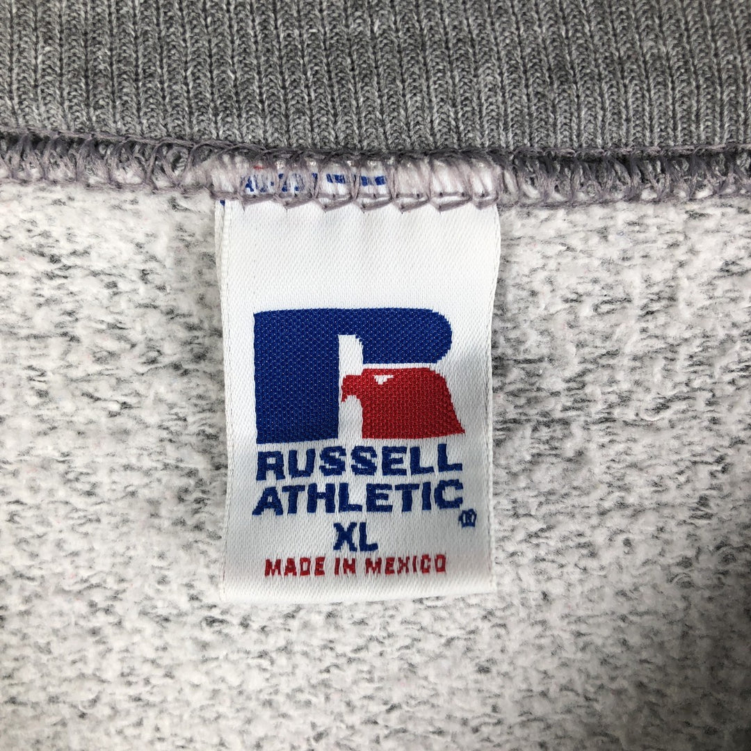 90'S Russell sweatshirt, men's size XL, vintage polyester gray type Vintage Second Hand