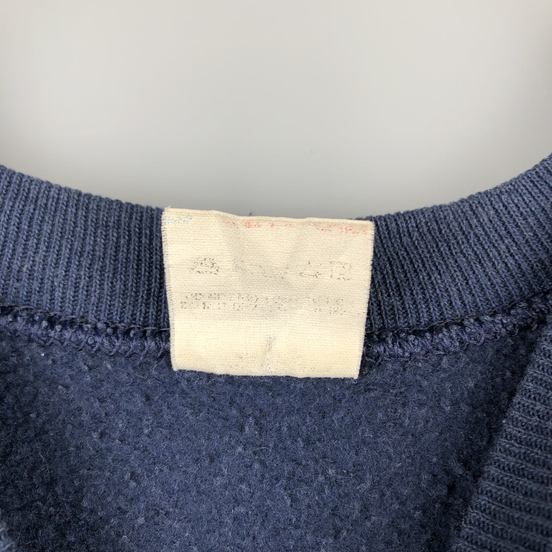 Vintage 1980'S Fruit of the Loom University of Michigan college sweatshirt, Made in USA, Men's XL unclear navy blue type Vintage Second Hand