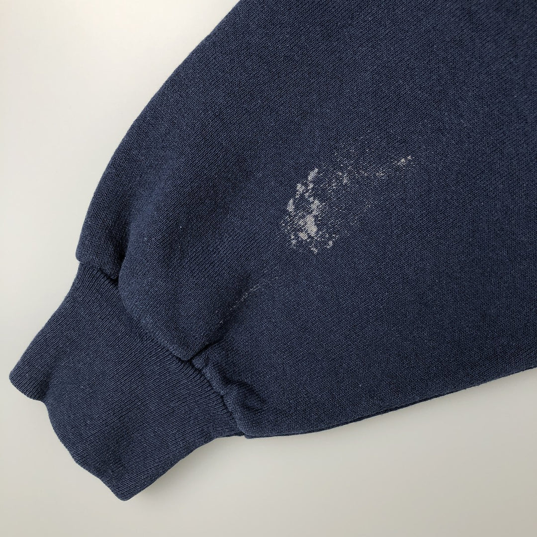 Vintage 1980'S Fruit of the Loom University of Michigan college sweatshirt, Made in USA, Men's XL unclear navy blue type Vintage Second Hand
