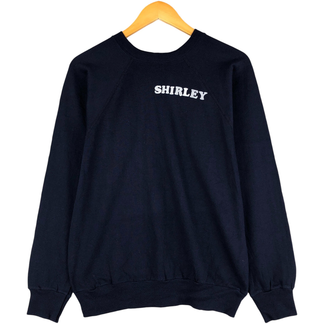 Vintage printed sweatshirt, made in the USA, size L, men's size L cotton navy blue type Vintage Second Hand