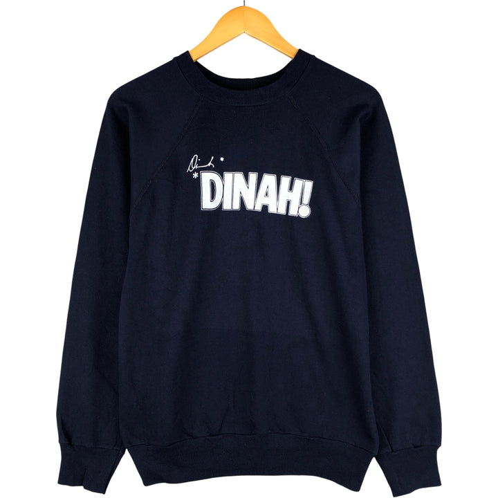 Vintage printed sweatshirt, made in the USA, size L, men's size L cotton navy blue type Vintage Second Hand