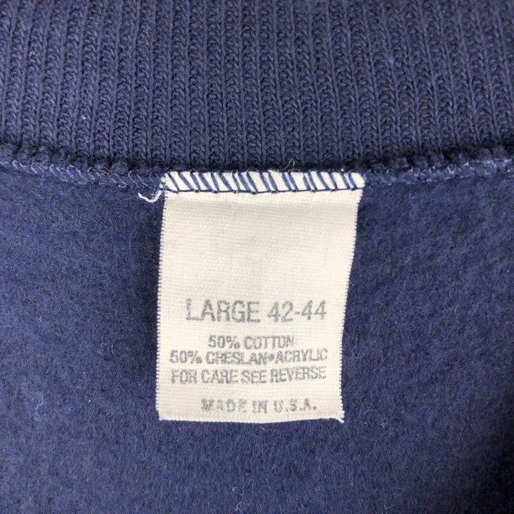 Vintage printed sweatshirt, made in the USA, size L, men's size L cotton navy blue type Vintage Second Hand