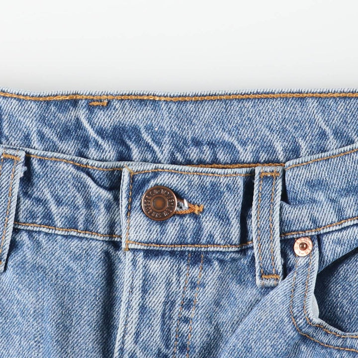 90'S Levi's 550-4891 Relaxed Fit Tapered Leg Denim Pants, Made in USA, Men's Size 32, Vintage cotton blue type Vintage Second Hand