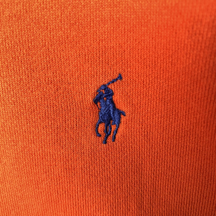 Ralph Lauren POLO by Ralph Lauren One Point Logo Sweatshirt Trainer Men's L size cotton orange type Vintage Second Hand