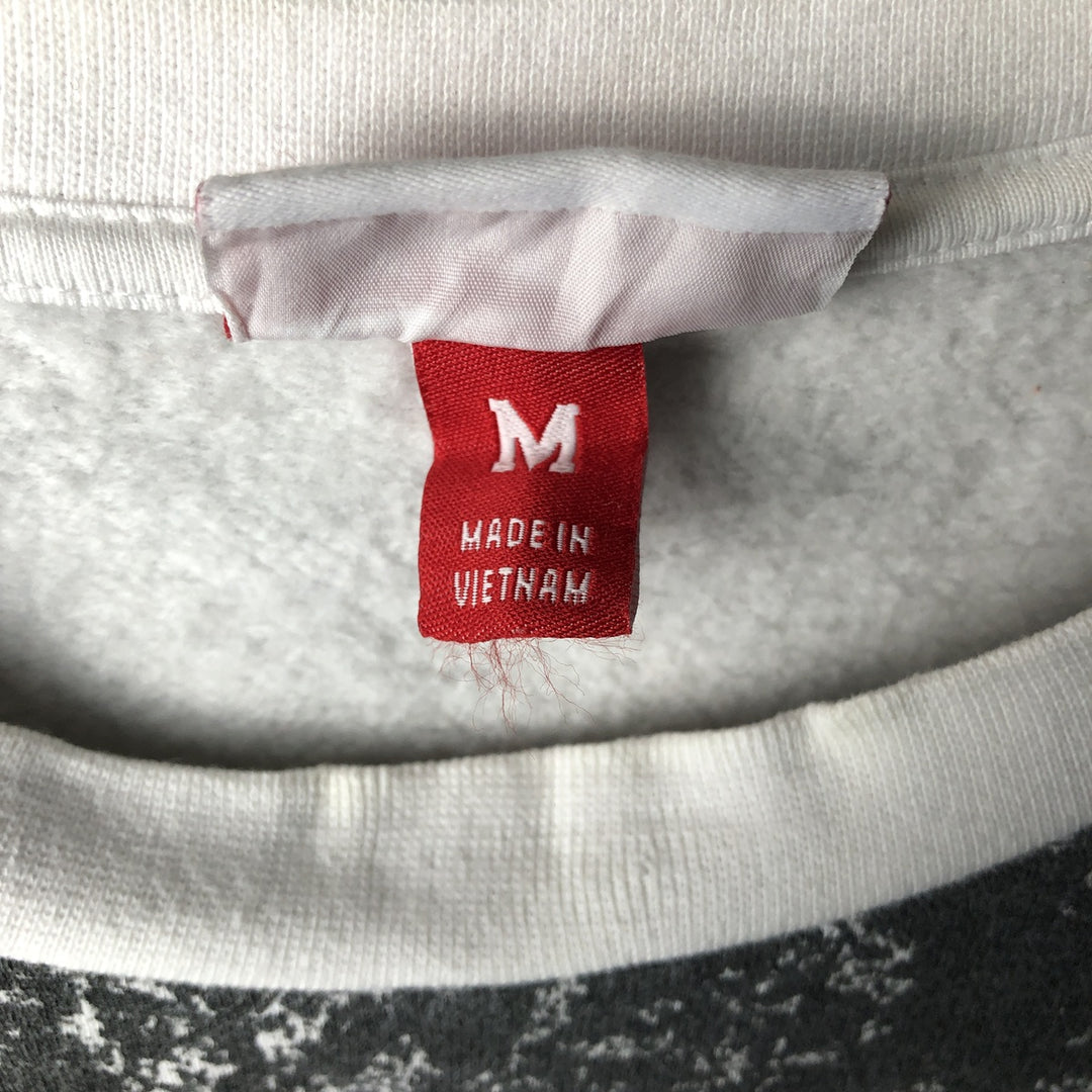 Mitchell & Ness NBA Chicago Bulls All-Over Print Sweatshirt, Men's Size Medium cotton white type Vintage Second Hand