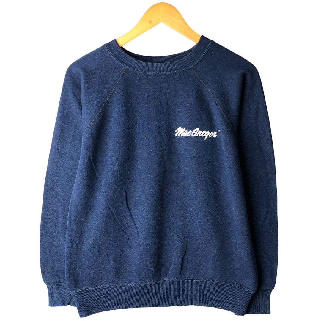 Vintage 1980'S Sportswear Printed Sweatshirt, Made in USA, Men's Size Medium acrylic Navy blue Vintage Second Hand