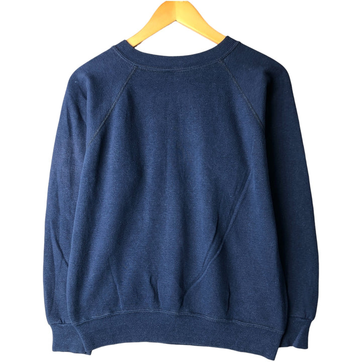 Vintage 1980'S Sportswear Printed Sweatshirt, Made in USA, Men's Size Medium acrylic Navy blue Vintage Second Hand
