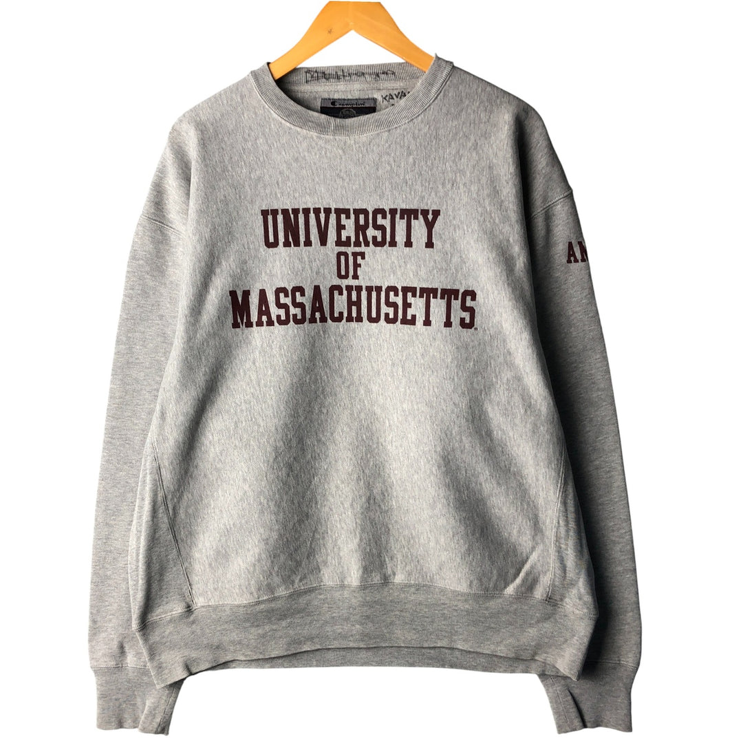 00'S Champion REVERSE WEAVE Reverse Weave College Sweatshirt Trainer Men's L size cotton gray type Vintage Second Hand