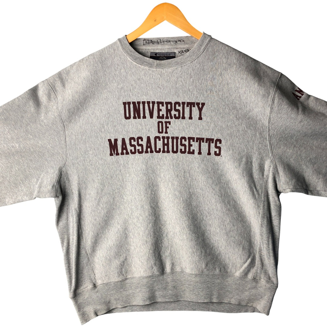 00'S Champion REVERSE WEAVE Reverse Weave College Sweatshirt Trainer Men's L size cotton gray type Vintage Second Hand