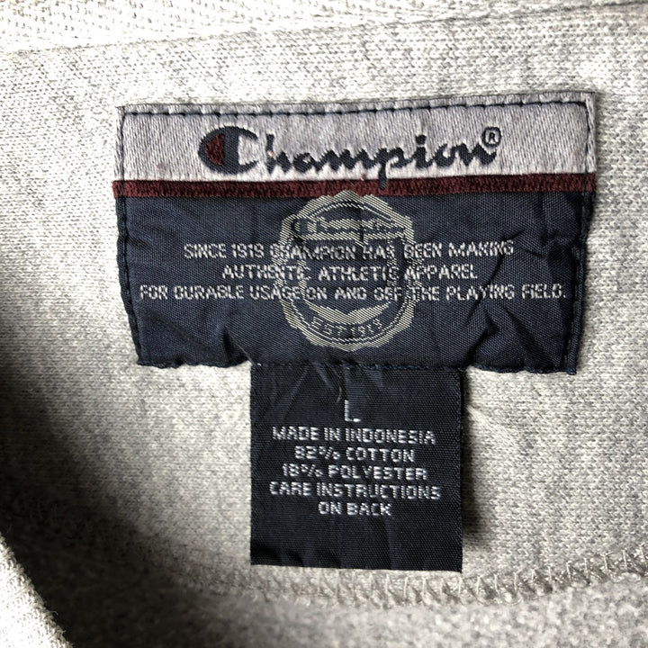 00'S Champion REVERSE WEAVE Reverse Weave College Sweatshirt Trainer Men's L size cotton gray type Vintage Second Hand