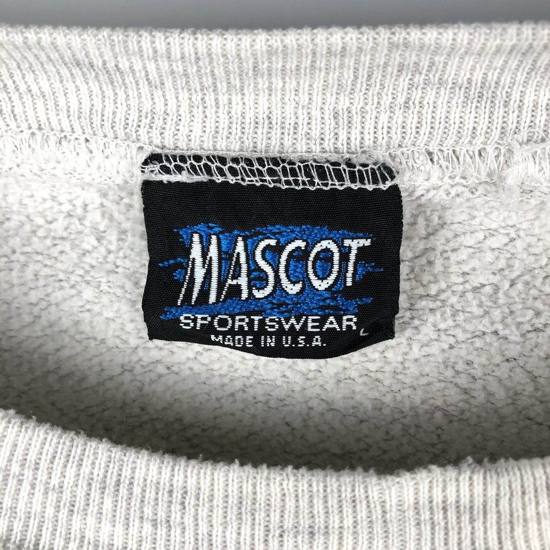 90'S MASCOT University of Minnesota College Character Sweatshirt, Made in USA, Men's Size L, Vintage polyester gray type Vintage Second Hand