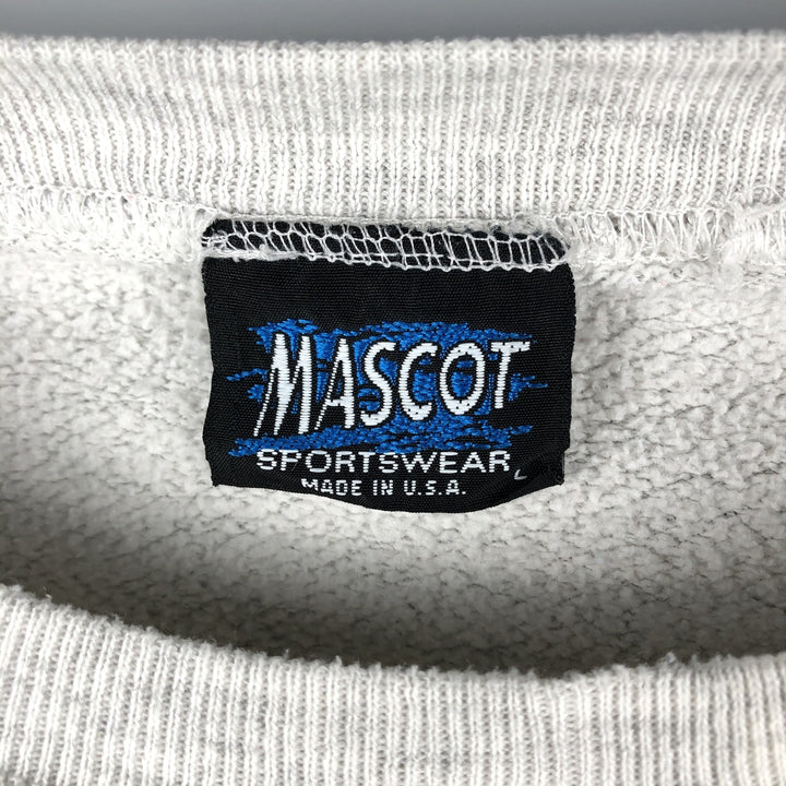 90'S MASCOT University of Minnesota College Character Sweatshirt, Made in USA, Men's Size L, Vintage polyester gray type Vintage Second Hand