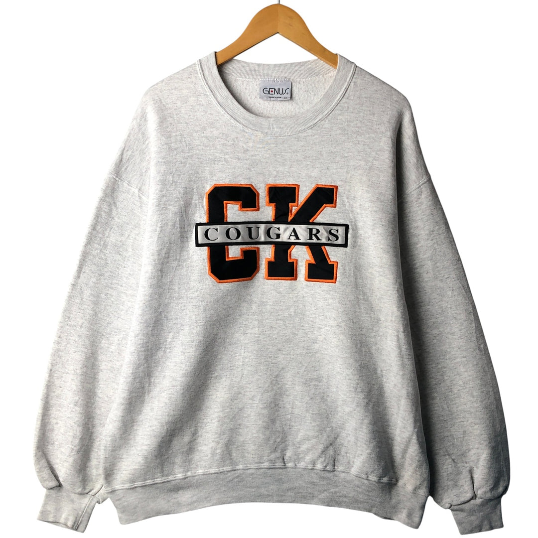 90'S GENUS sweatshirt, vintage, made in the USA, men's size XL cotton gray type Vintage Second Hand