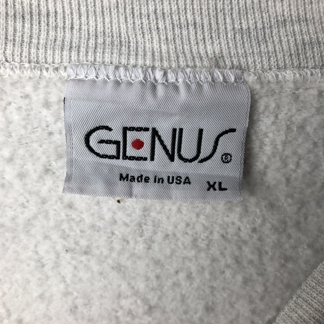 90'S GENUS sweatshirt, vintage, made in the USA, men's size XL cotton gray type Vintage Second Hand