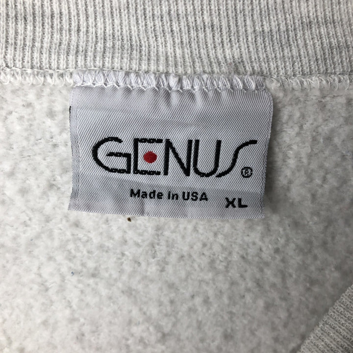 90'S GENUS sweatshirt, vintage, made in the USA, men's size XL cotton gray type Vintage Second Hand