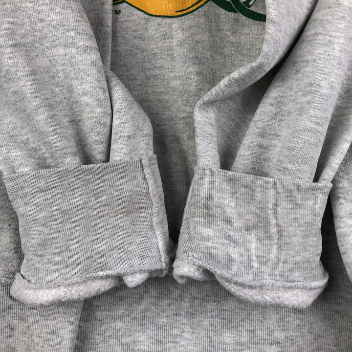 90'S Fruit of the Loom Green Bay Packers Logo Sweatshirt, Made in USA, Men's Size L, Vintage cotton gray type Vintage Second Hand
