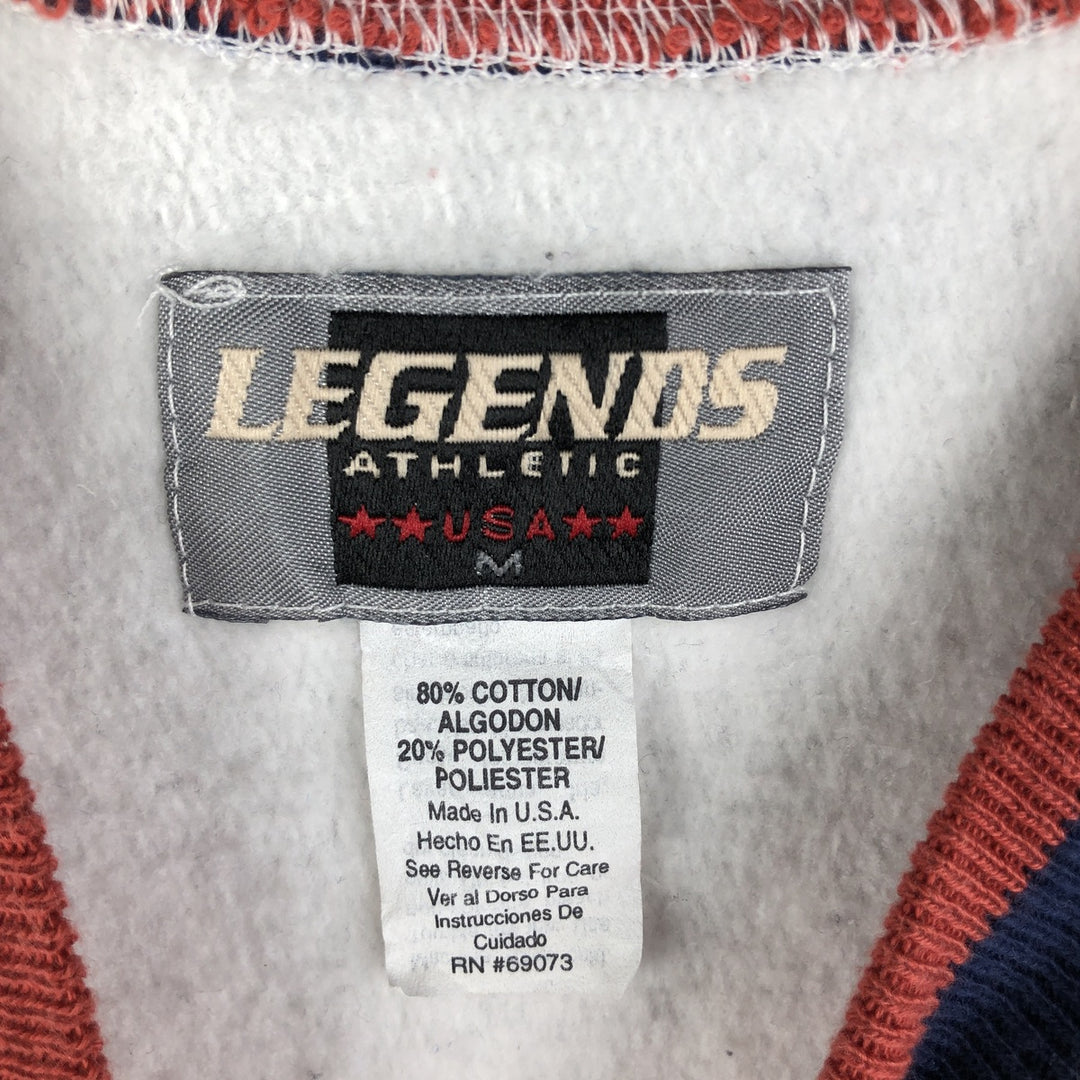 Vintage 90'S LEGENDS USA Team Logo Sweatshirt, Made in USA, Men's Size Medium cotton gray type Vintage Second Hand
