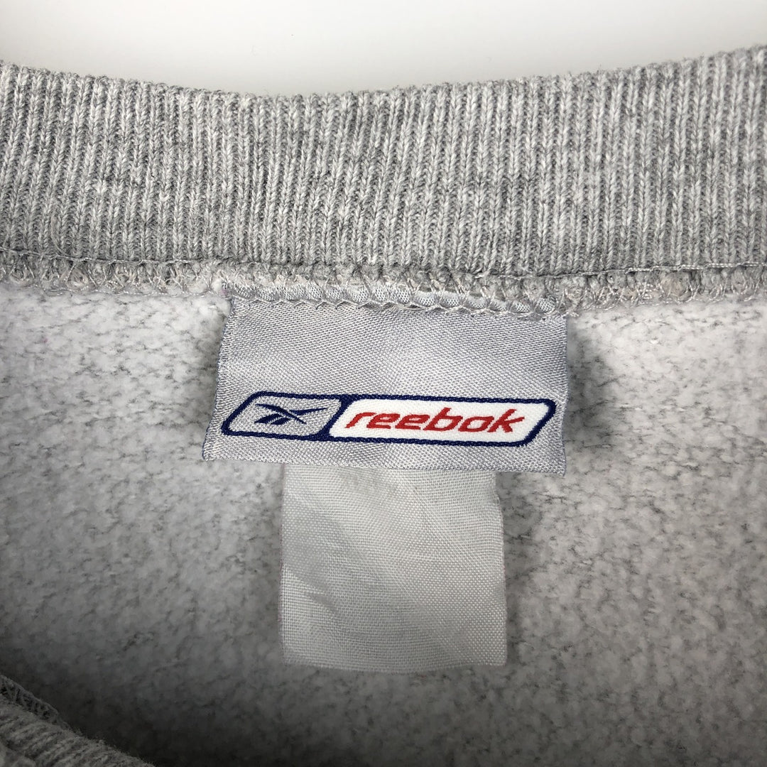 Vintage 90'S Reebok printed sweatshirt, men's size XL unclear gray type Vintage Second Hand