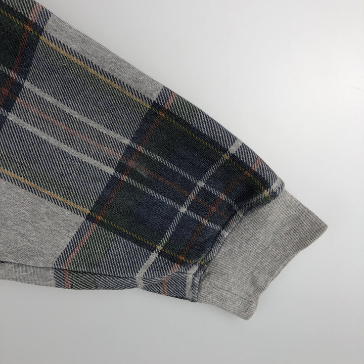 Vintage 90'S Dockers Check Pattern Sweatshirt, Men's Size L cotton gray type Vintage Second Hand