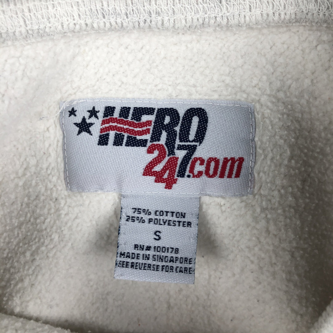 HERO 247.com College Sweatshirt, Men's Size Small cotton gray type Vintage Second Hand