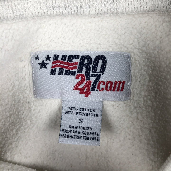 HERO 247.com College Sweatshirt, Men's Size Small cotton gray type Vintage Second Hand