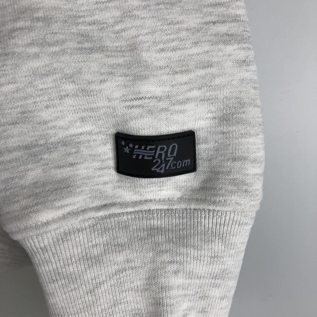 HERO 247.com College Sweatshirt, Men's Size Small cotton gray type Vintage Second Hand
