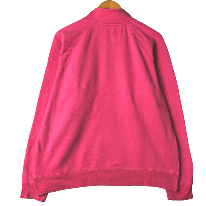 BLUE84 Fish Print Half-Zip Sweatshirt, Women's Size L cotton pink type Vintage Second Hand