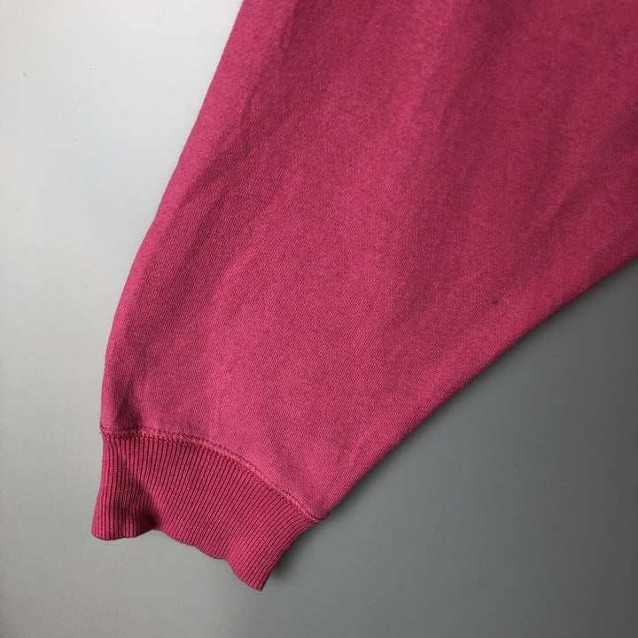 BLUE84 Fish Print Half-Zip Sweatshirt, Women's Size L cotton pink type Vintage Second Hand