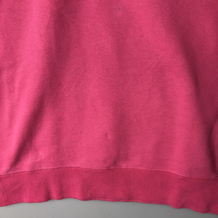 BLUE84 Fish Print Half-Zip Sweatshirt, Women's Size L cotton pink type Vintage Second Hand